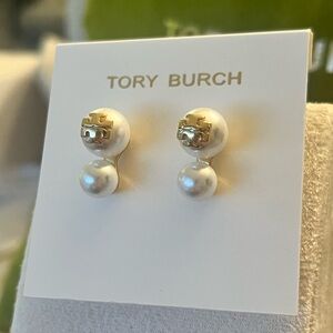 Tory Burch Moondance Pearl Stud Earrings